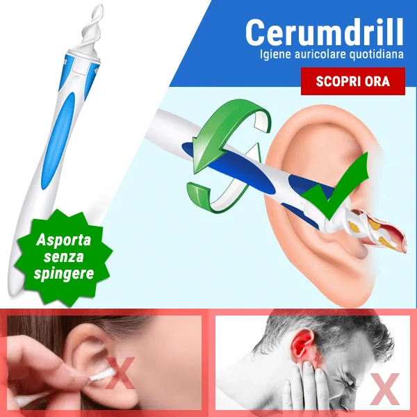 Cerumdrill: prevenire il cerume in eccesso e dolori alle orecchie